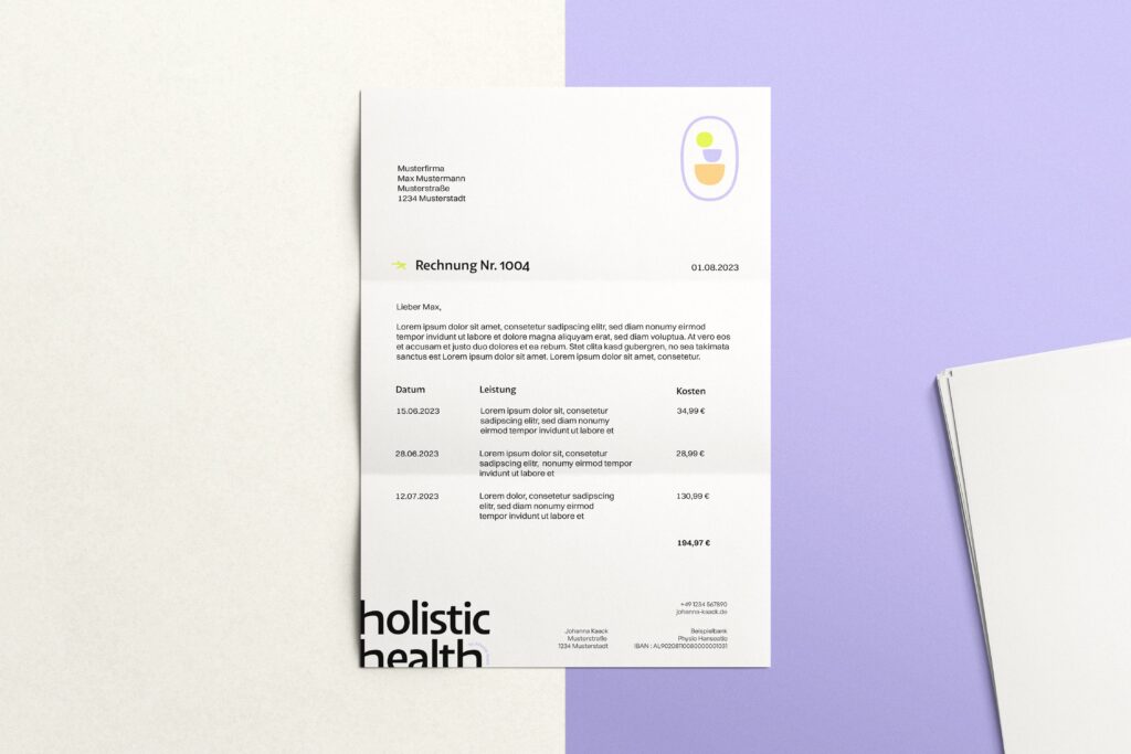 Briefpapier von holistic health